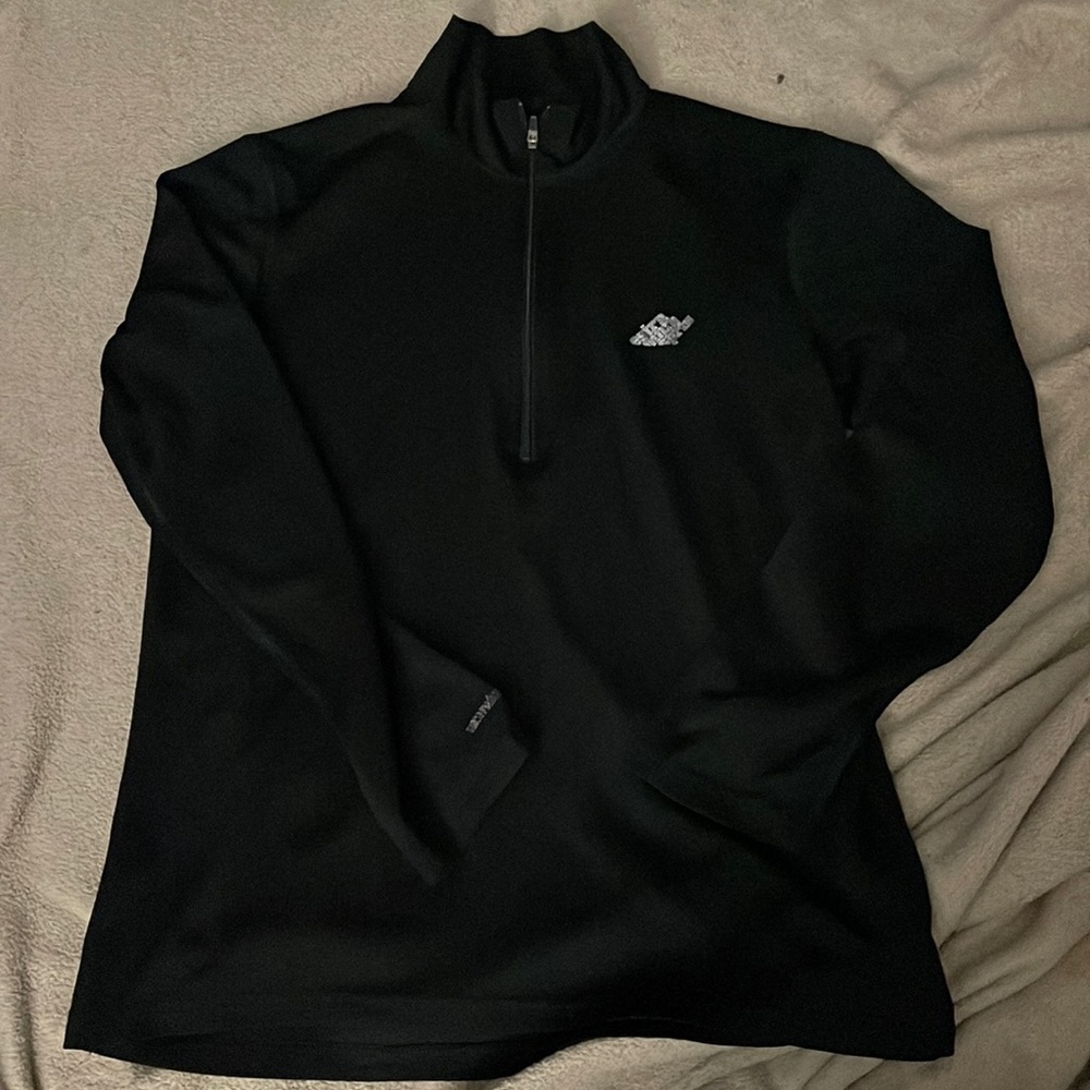 EMS tech wick long sleeve half zip black shirt